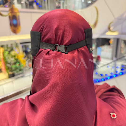 Original Saudi Niqab with Back Lock - 7 Inch