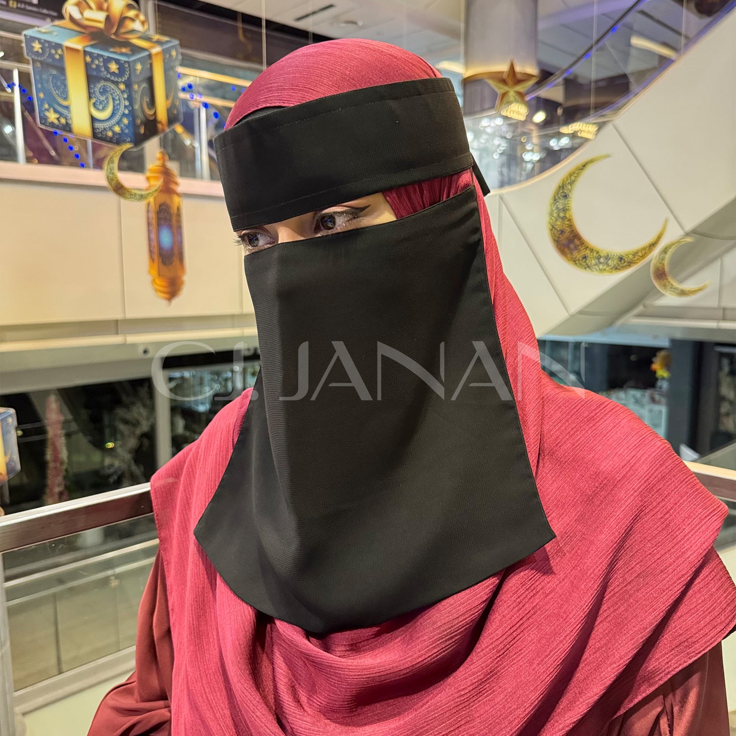 Original Long Saudi Niqab Plain - 10 Inch