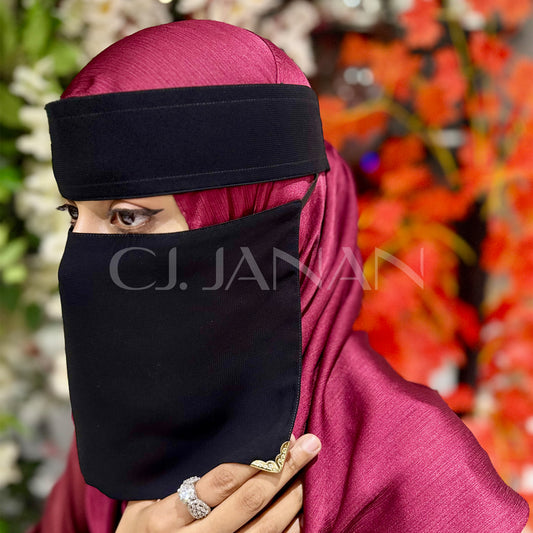 Original Saudi Niqab With 2 Sides Odd Clips