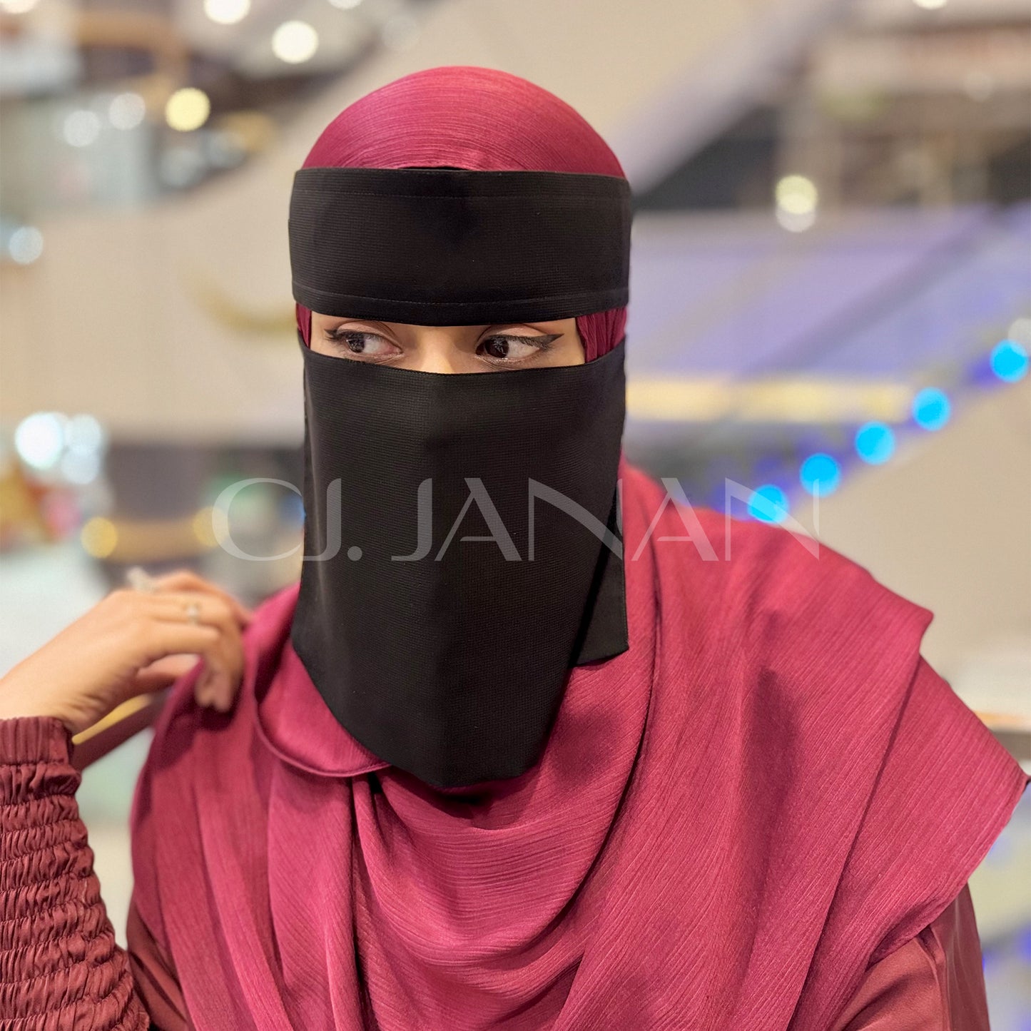 Original Saudi Niqab with Back Lock - 7 Inch