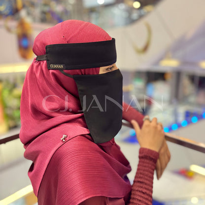 Original Saudi Niqab with Back Lock - 7 Inch