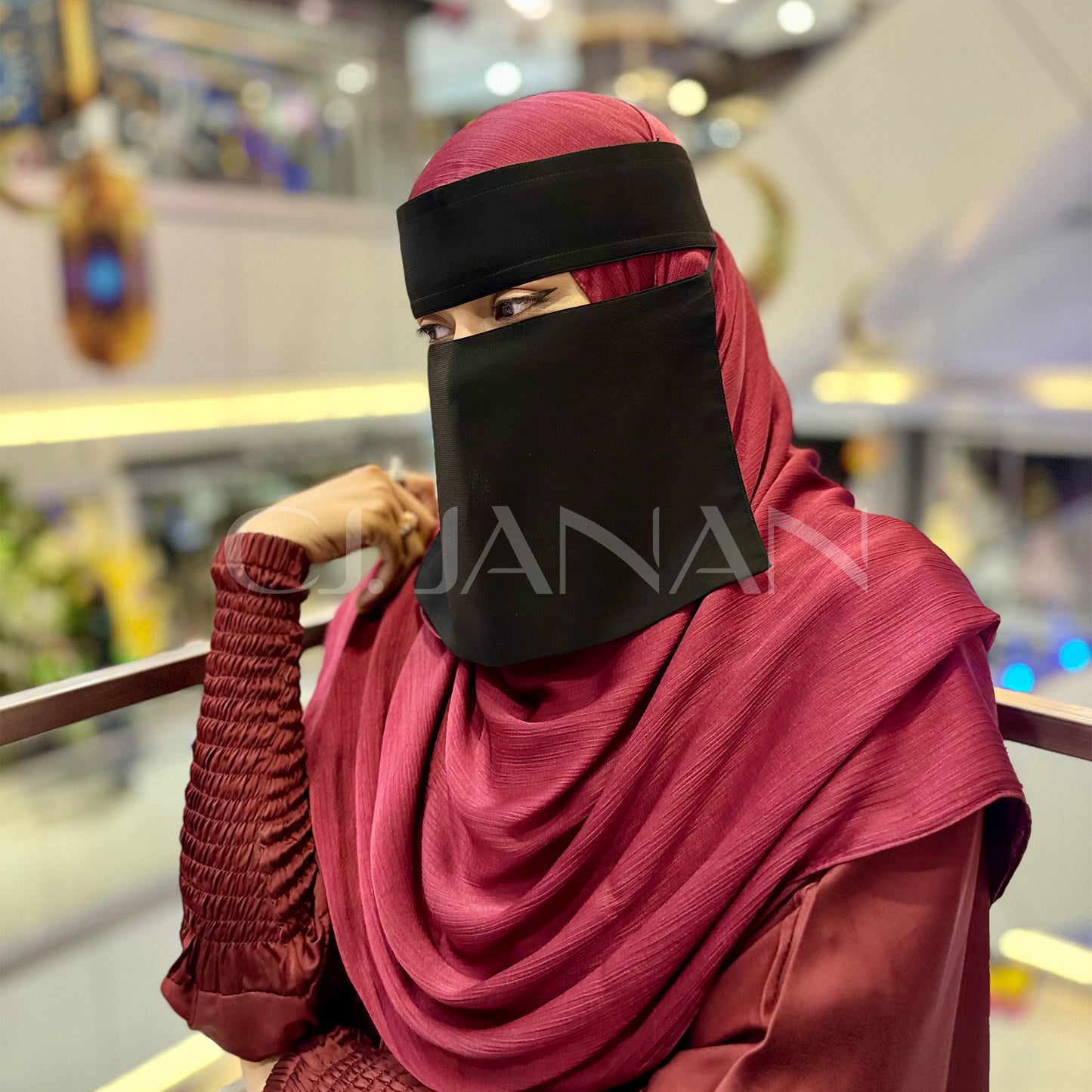 Original Saudi Niqab with Back Lock - 7 Inch