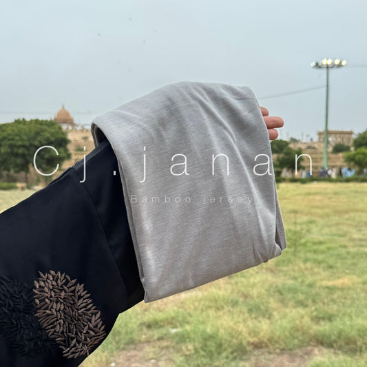 Bamboo Jersey Hijab Ash Grey