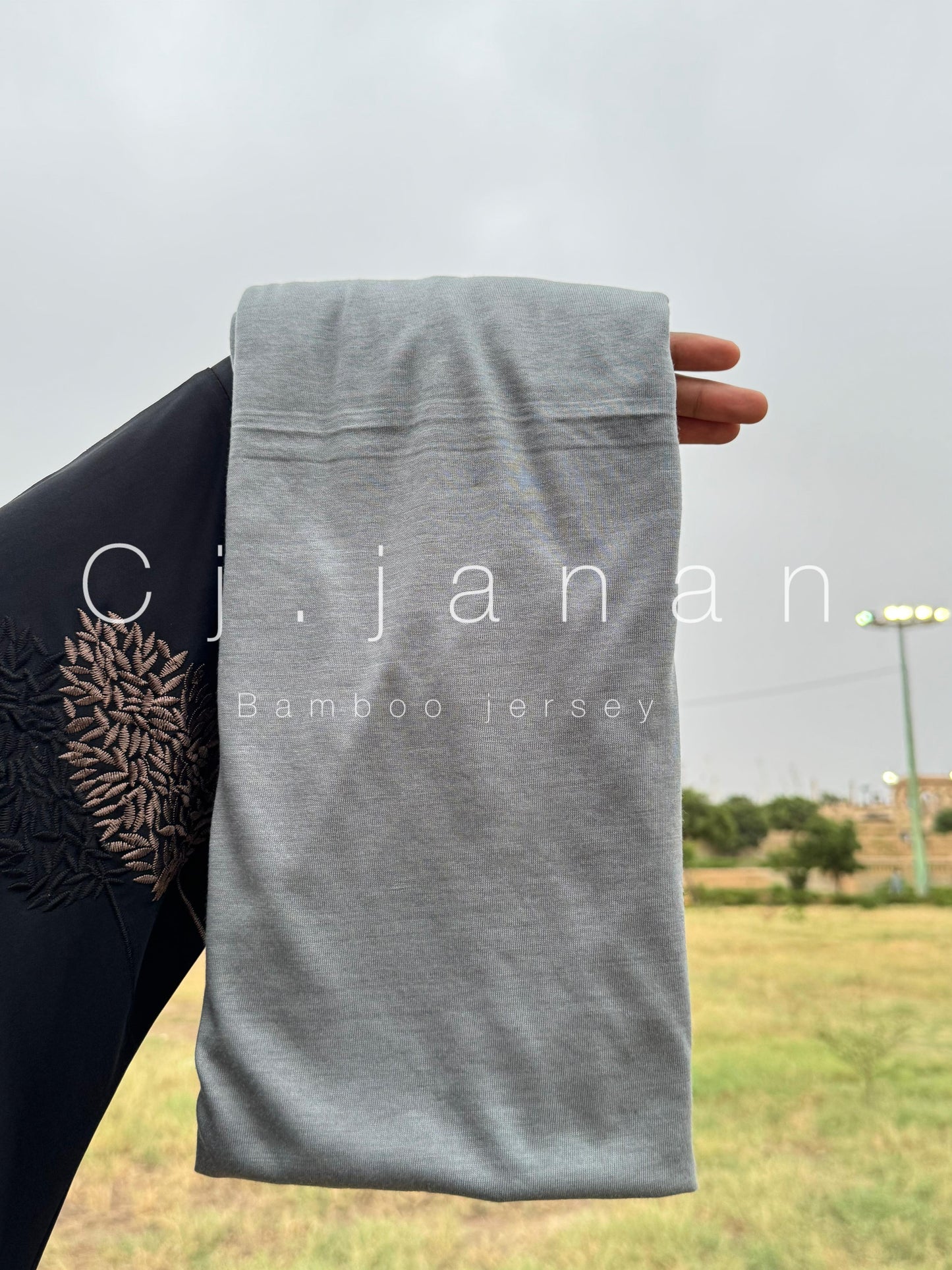Bamboo Jersey Hijab Ash Grey