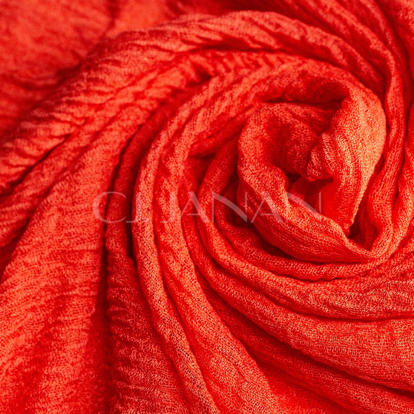 Crimps Hijab Fiery Red