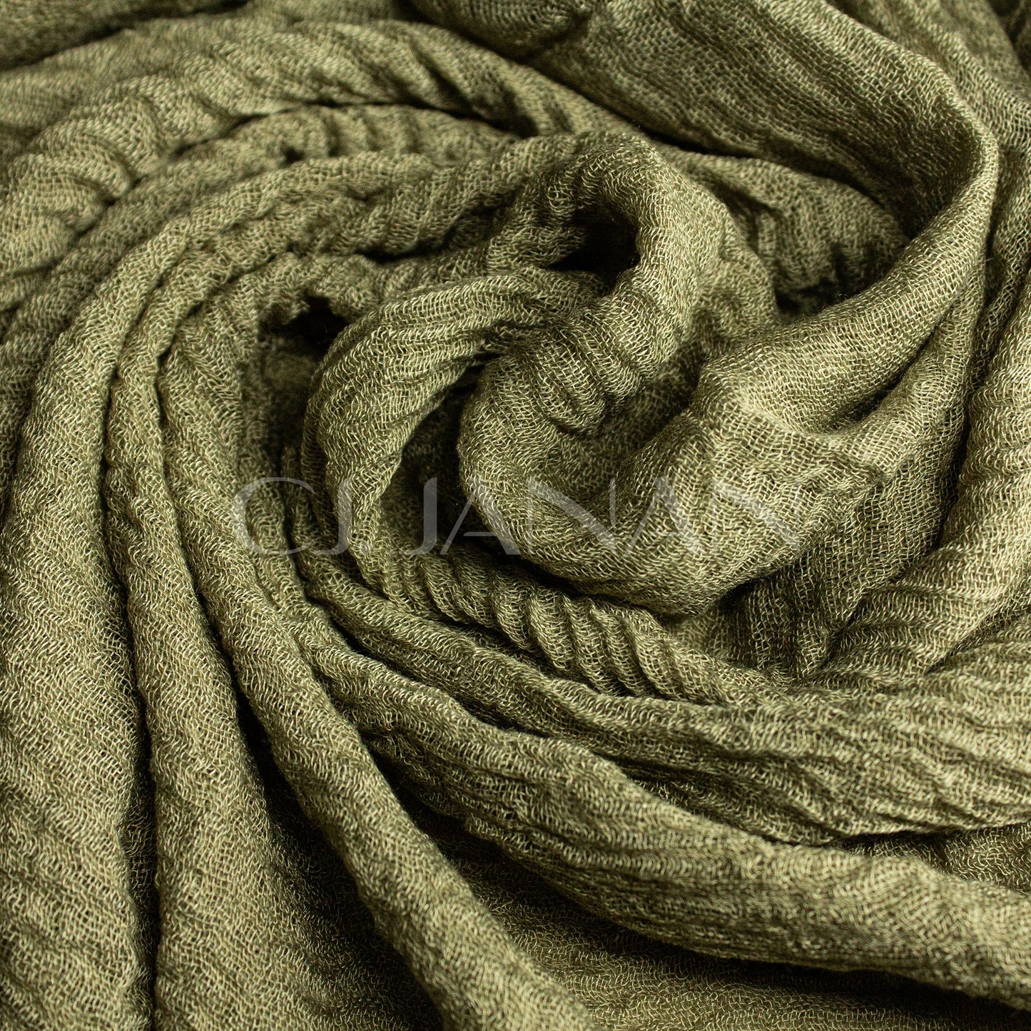 Crimps Hijab Olive Green