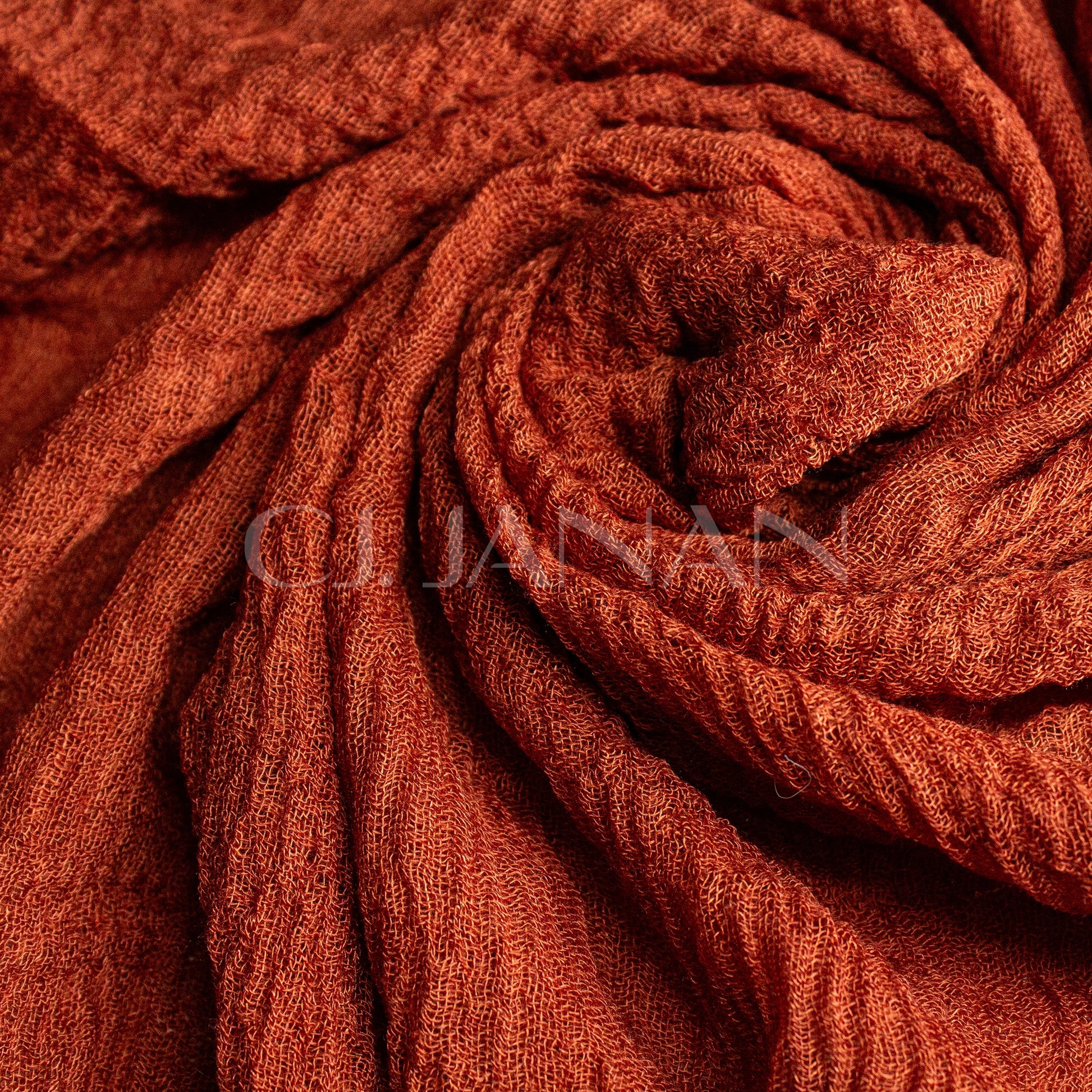 Crimps Hijab Rust Brown