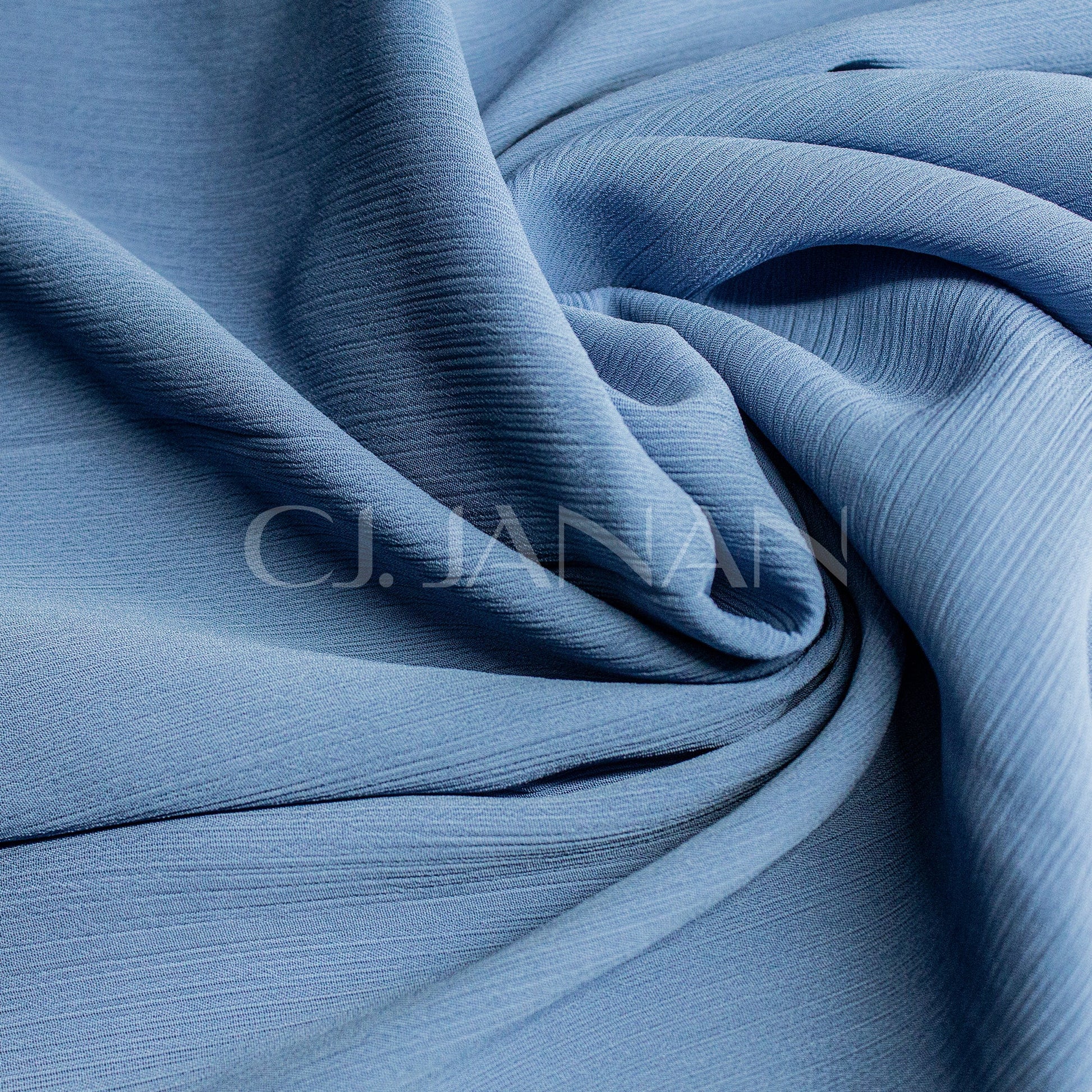 Crinkle Georgette Hijab Dusty Blue