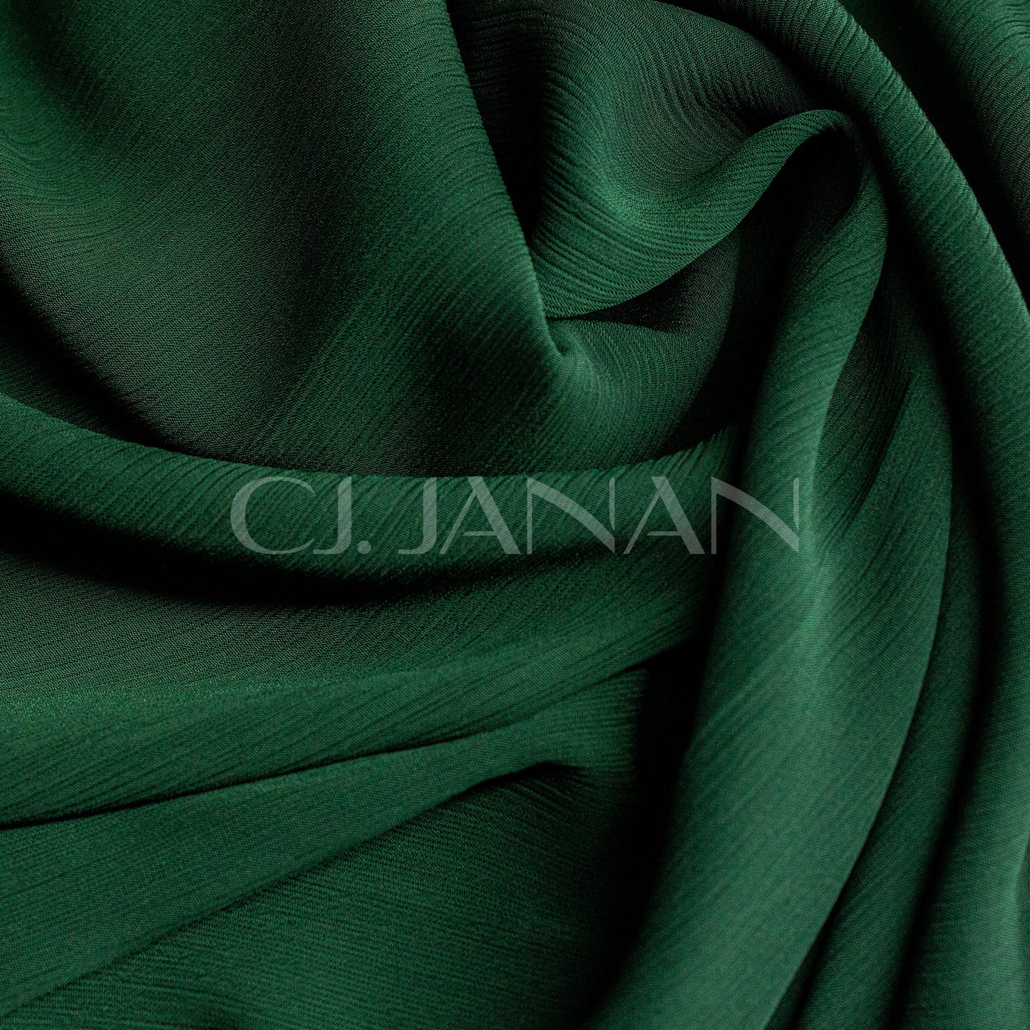 Crinkle Georgette Hijab Emerald Green