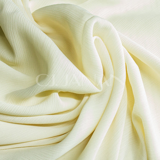 Crinkle Georgette Hijab Ivory Cream