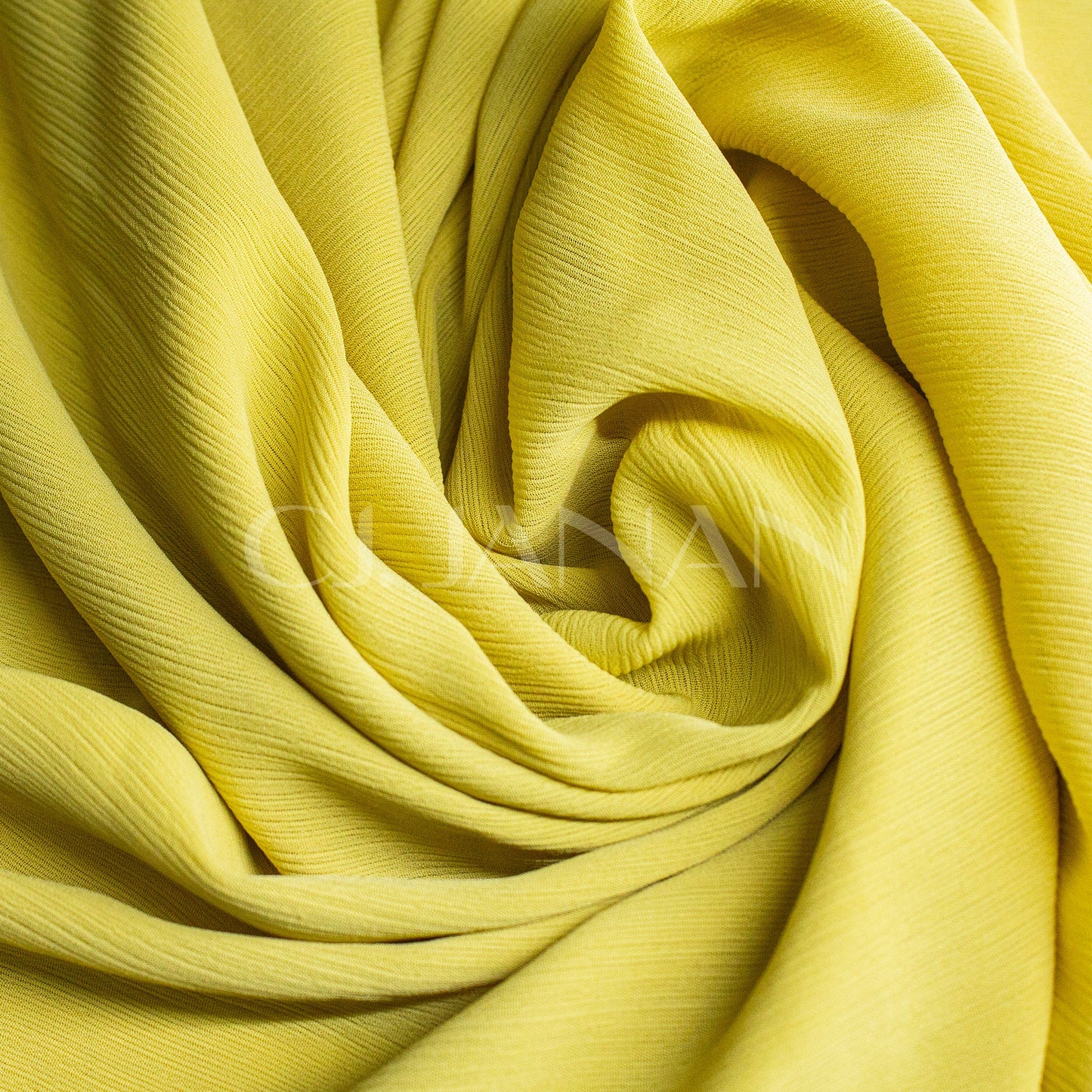 Crinkle Georgette Hijab Mustard Yellow