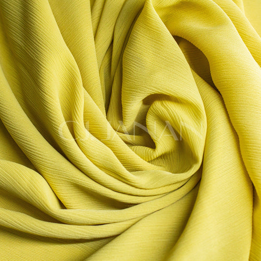 Crinkle Georgette Hijab Mustard Yellow