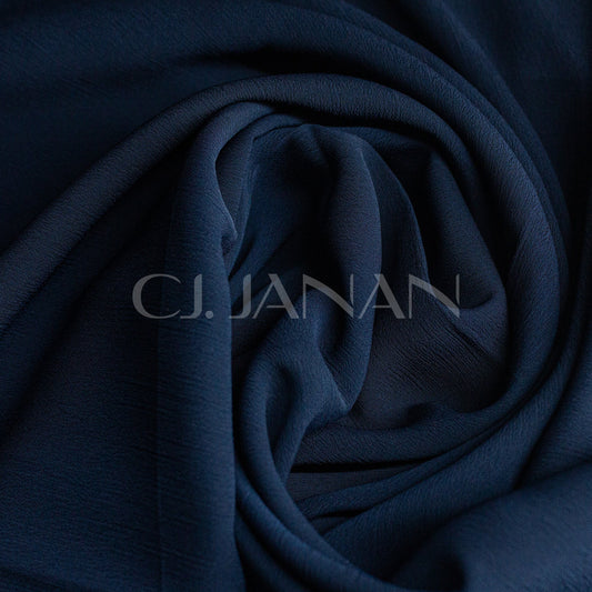 Crinkle Georgette Hijab Navy Blue 