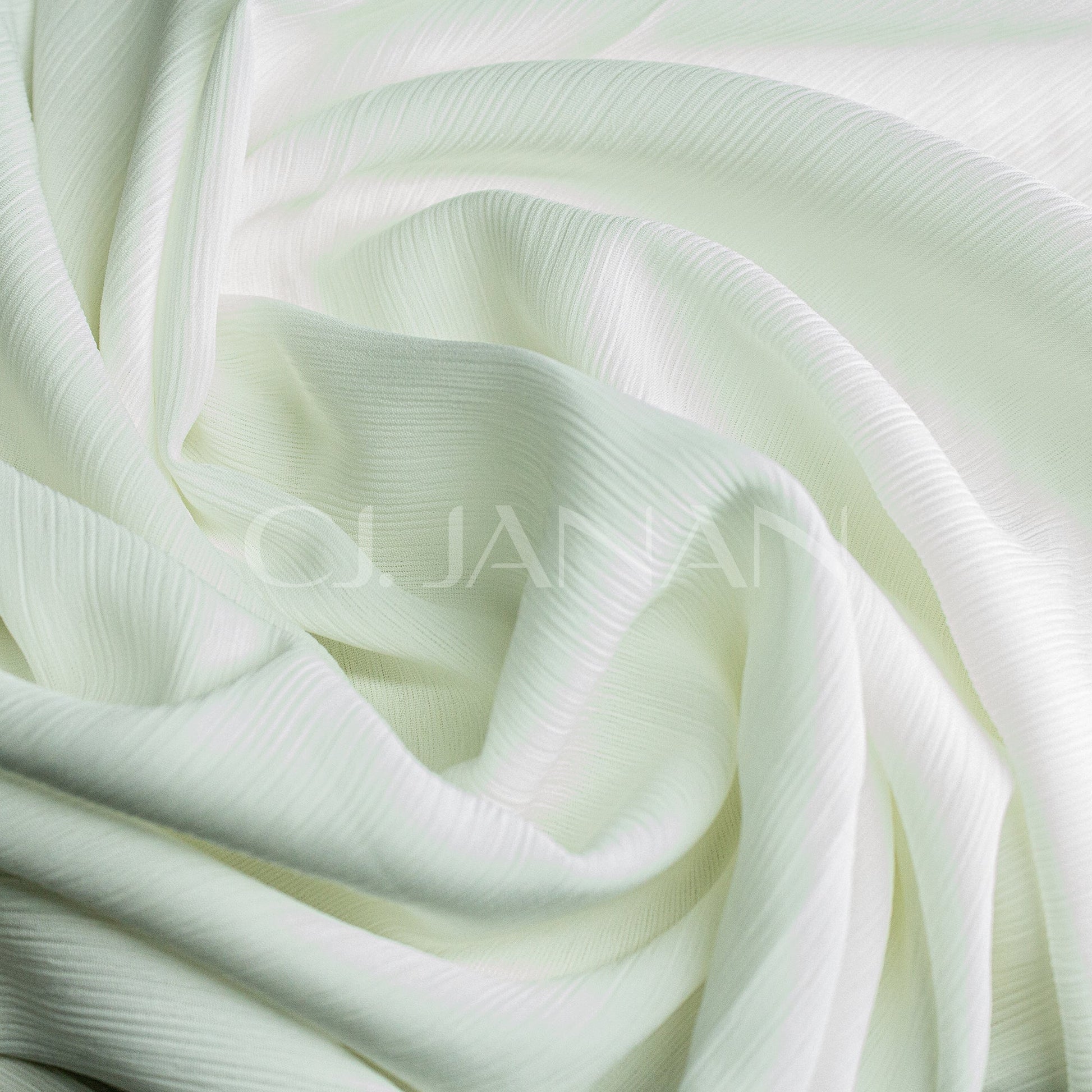 Crinkle Georgette Hijab Off White