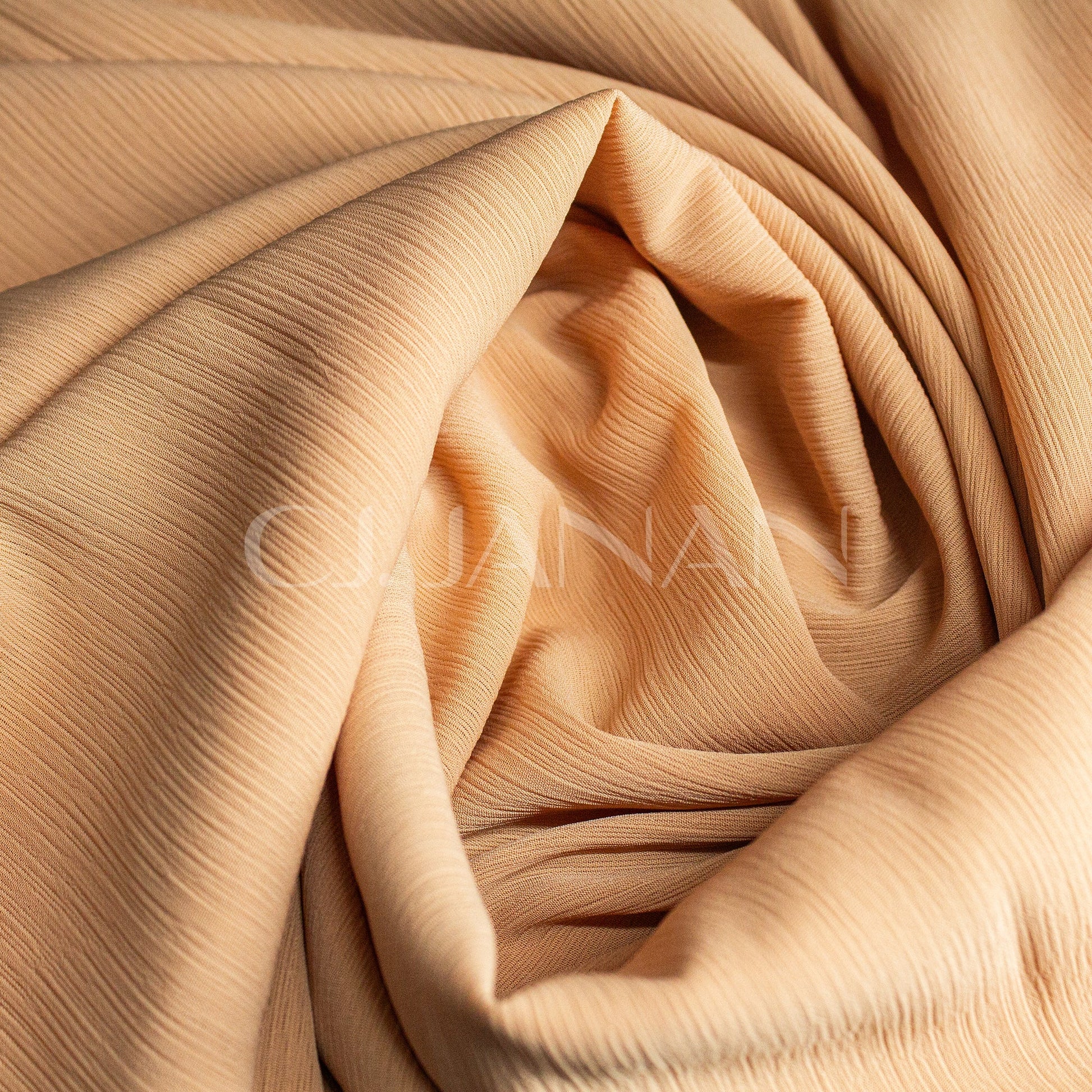 Crinkle Georgette Hijab Soft Peach