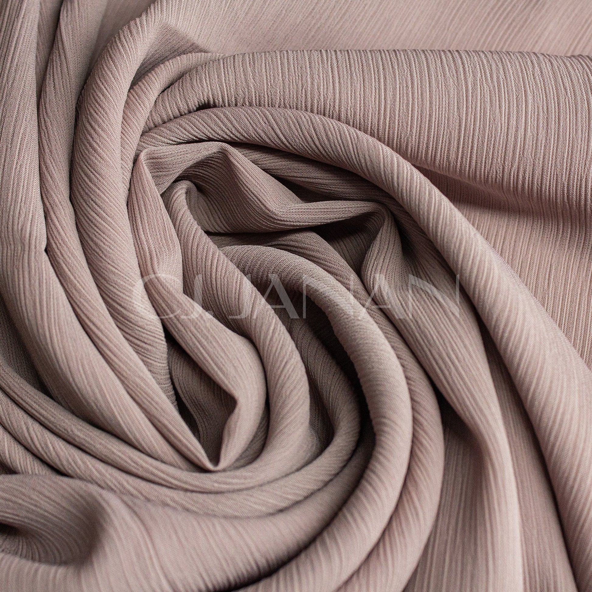 Crinkle Georgette Hijab Taupe Beige