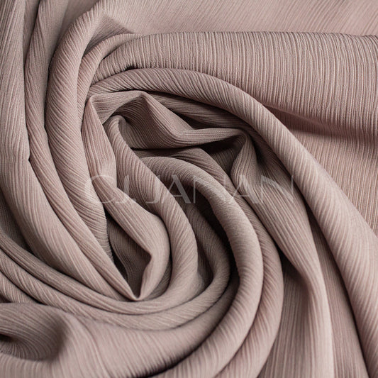 Crinkle Georgette Hijab Taupe Beige
