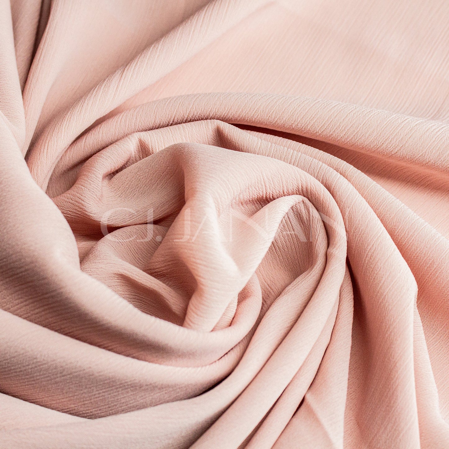 Crinkle Pink Georgette Hijab Blush Pink