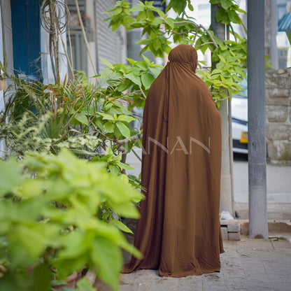 Haramain Namaz Chaddar With Front Zip (Brown)