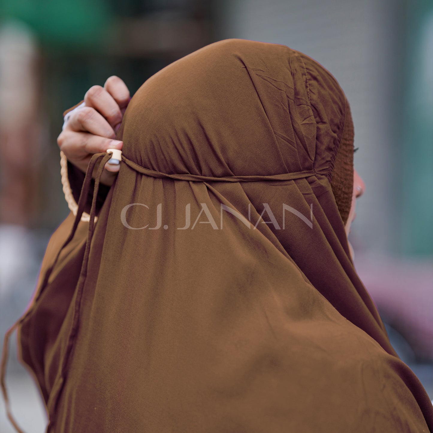 Haramain Namaz Chaddar With Front Zip (Brown)