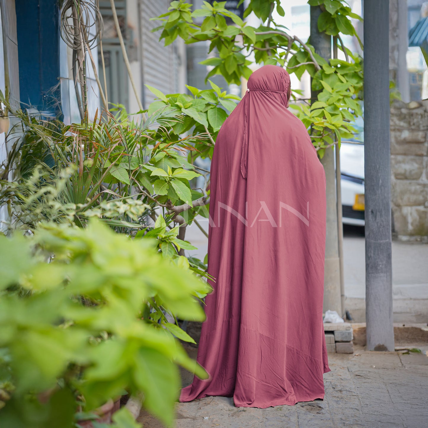 Haramain Namaz Chaddar With Front Zip (Soft Pink)