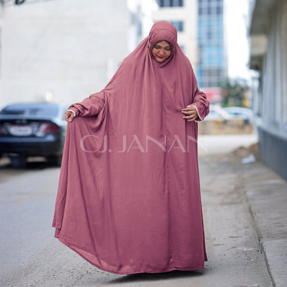 Haramain Namaz Chaddar With Front Zip (Soft Pink)