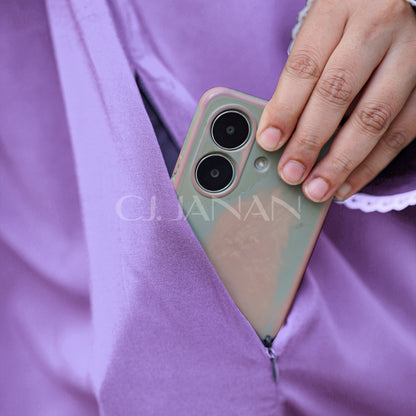 Haramain Namaz Chaddar With Front Zip (Light Lilac Purple)