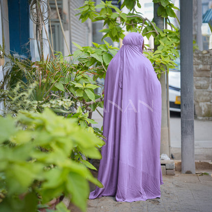 Haramain Namaz Chaddar With Front Zip (Light Lilac Purple)