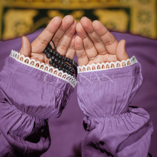 Haramain Namaz Chaddar With Front Zip (Light Lilac Purple)