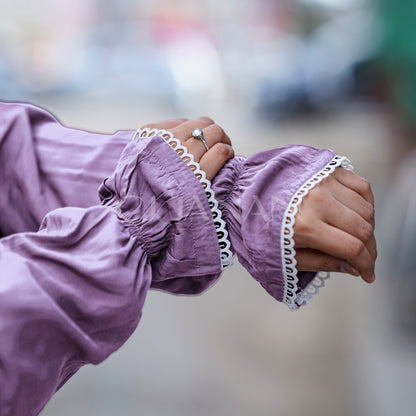 Haramain Namaz Chaddar With Front Zip (Light Lilac Purple)