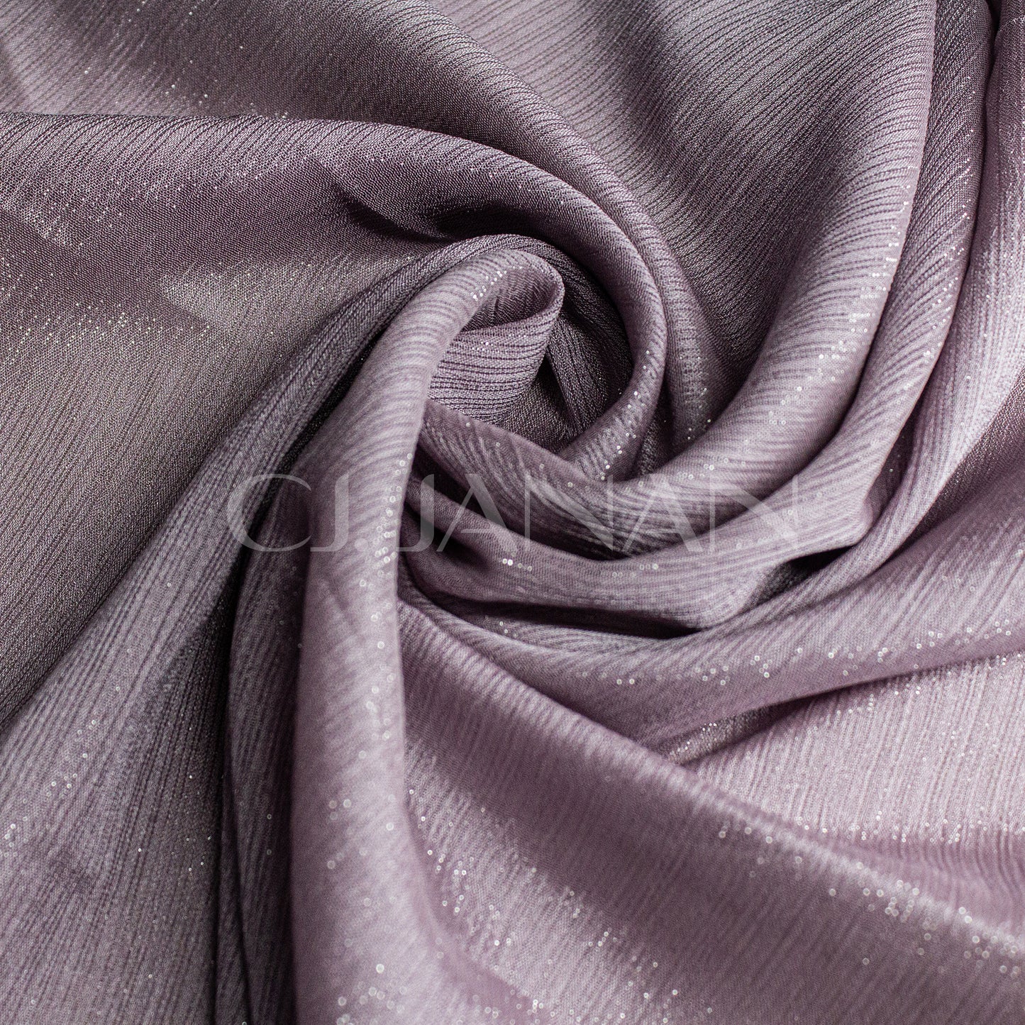 Metallic Chiffon Hijab Black