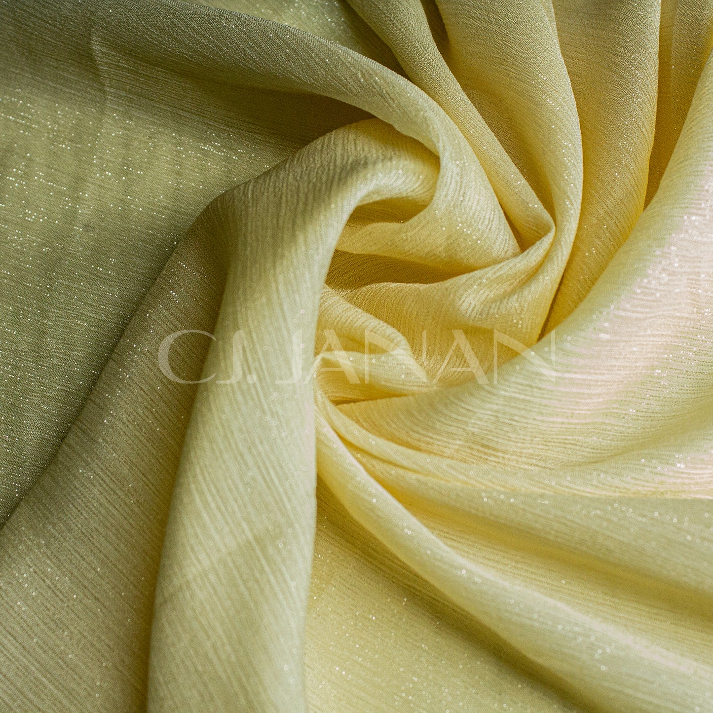 Metallic Chiffon Hijab Black