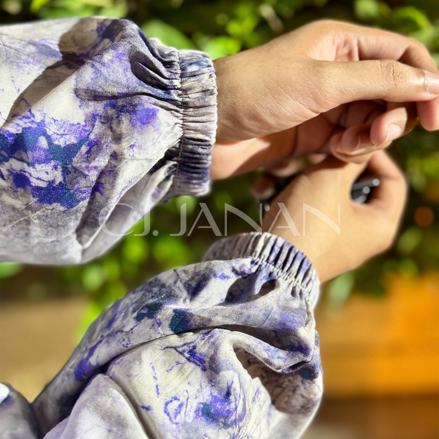 Omani Abaya Al Raha - Reem (Lavender Marble)