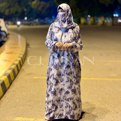 Omani Abaya Al Raha - Reem (Lavender Marble)