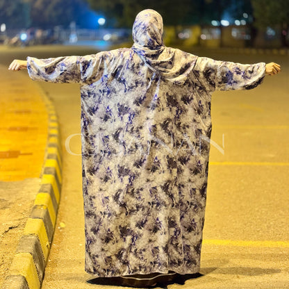 Omani Abaya Al Raha - Reem (Lavender Marble)