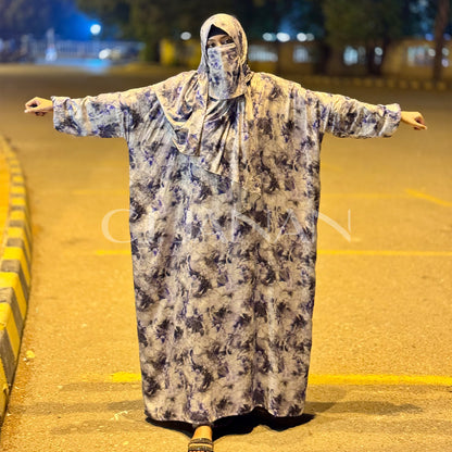 Omani Abaya Al Raha - Reem (Lavender Marble)