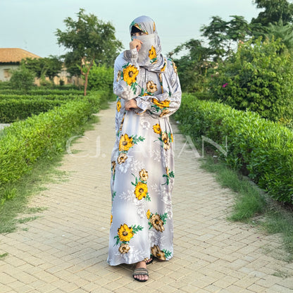 Omani Abaya Al Raha – Bahar (Grey)