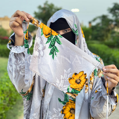 Omani Abaya Al Raha – Bahar (Grey)