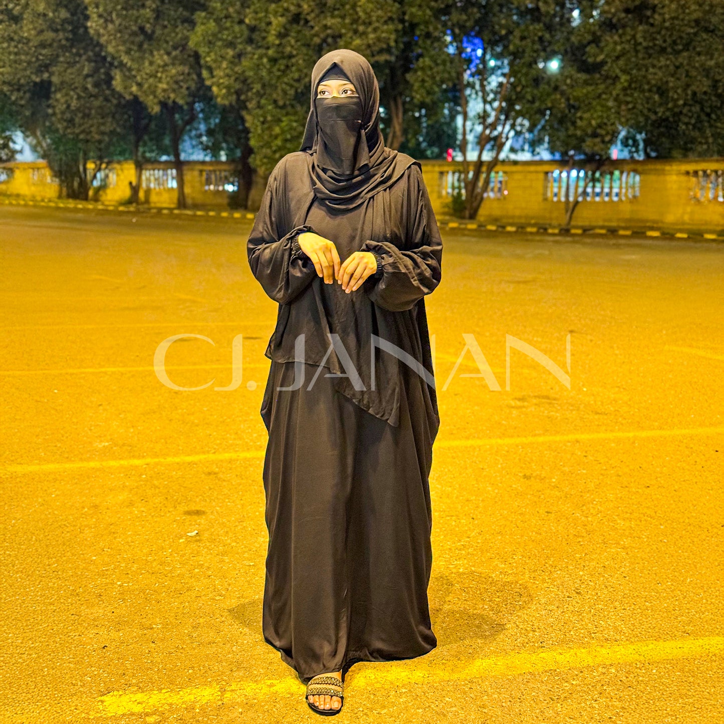 Omani Abaya Al Raha – Noir (Black)
