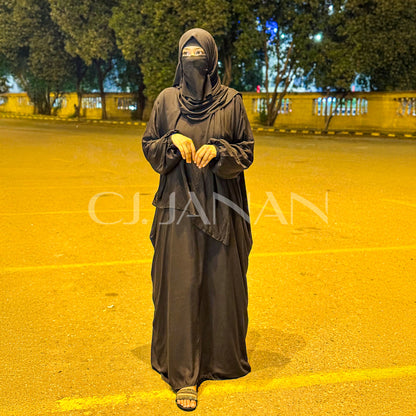 Omani Abaya Al Raha – Noir (Black)