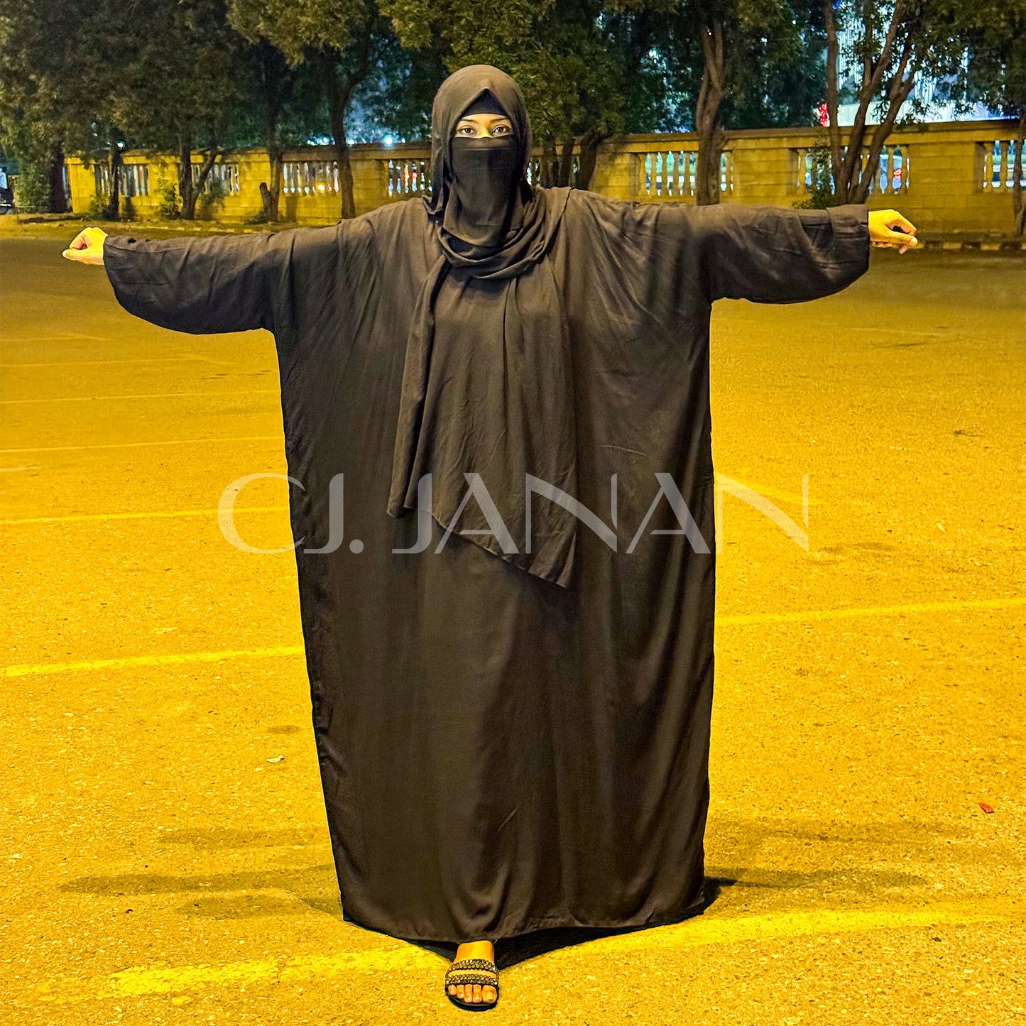 Omani Abaya Al Raha – Noir (Black)