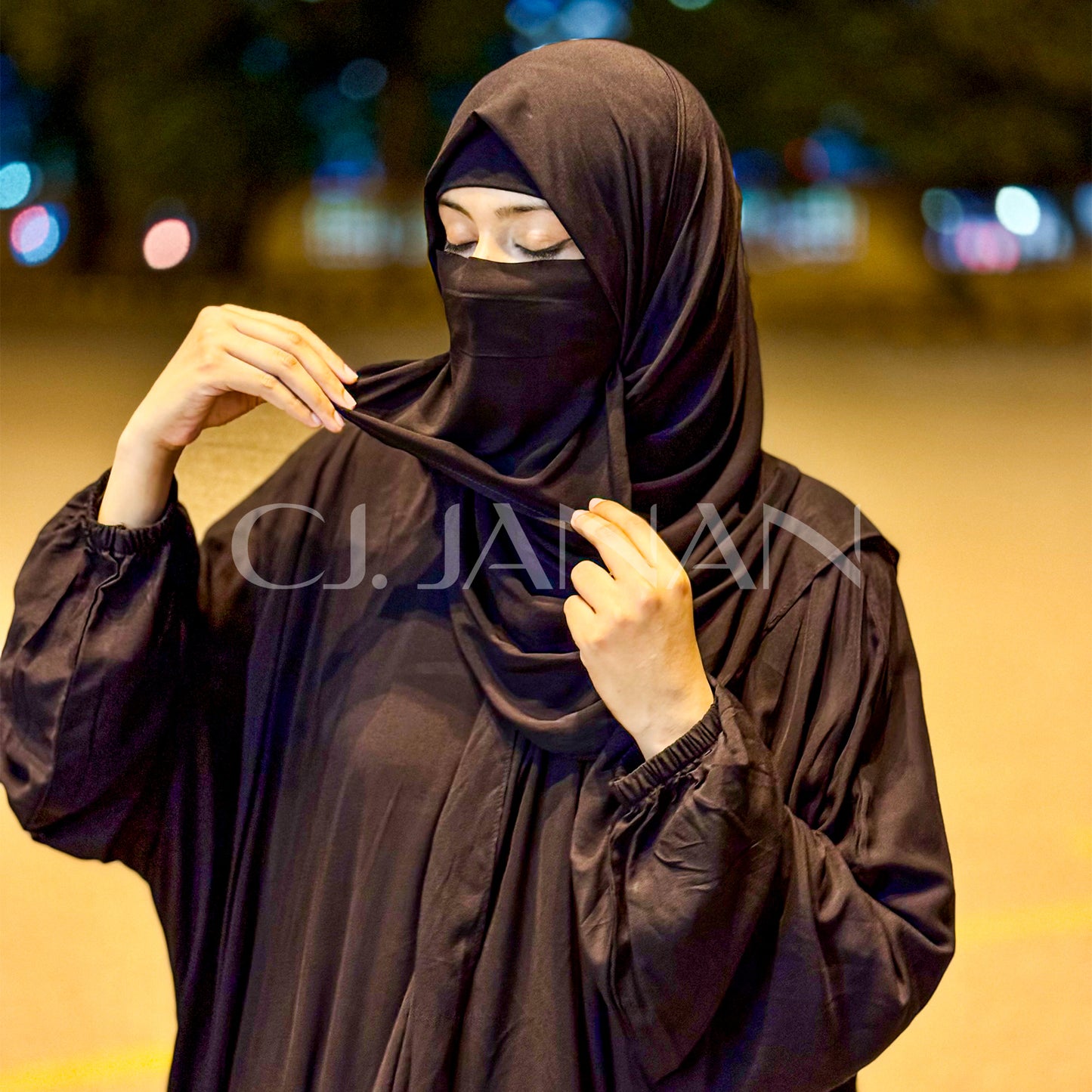 Omani Abaya Al Raha – Noir (Black)