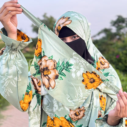 Omani Abaya Al Raha – Rawdah (Mint Green)