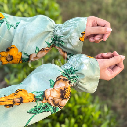 Omani Abaya Al Raha – Rawdah (Mint Green)