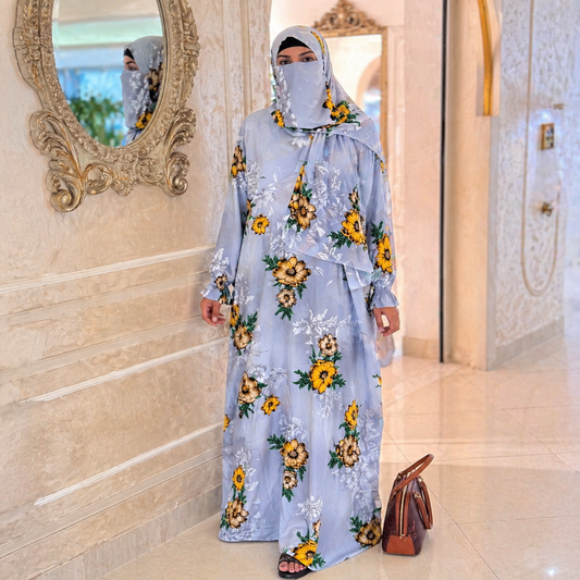 Omani Abaya Bahar (Grey)
