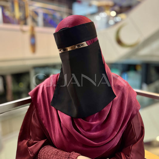 Original Long Saudi Niqab Plain - 10 Inch