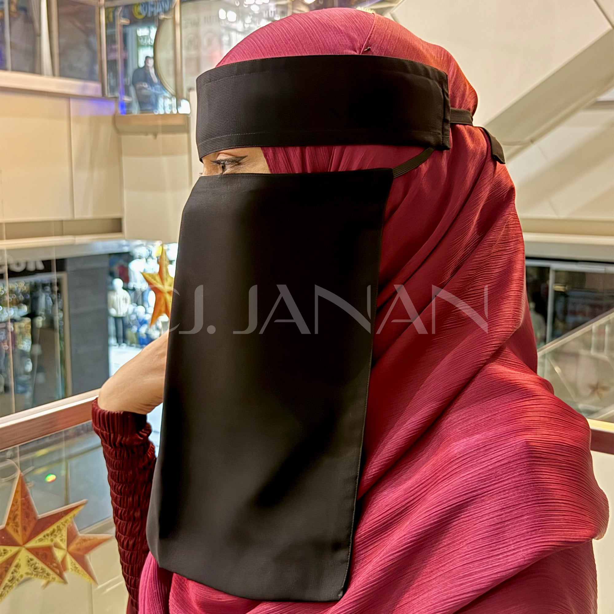 Original Long Saudi Niqab Plain - 12 Inch