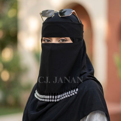 Original Moonlight Crystal Saudi Niqab CJ Janan