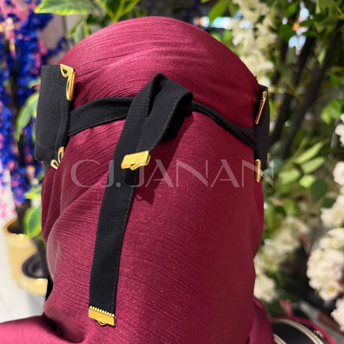 Original Saudi Niqab With 6 Sides Twinkle Clips – 7 Inch