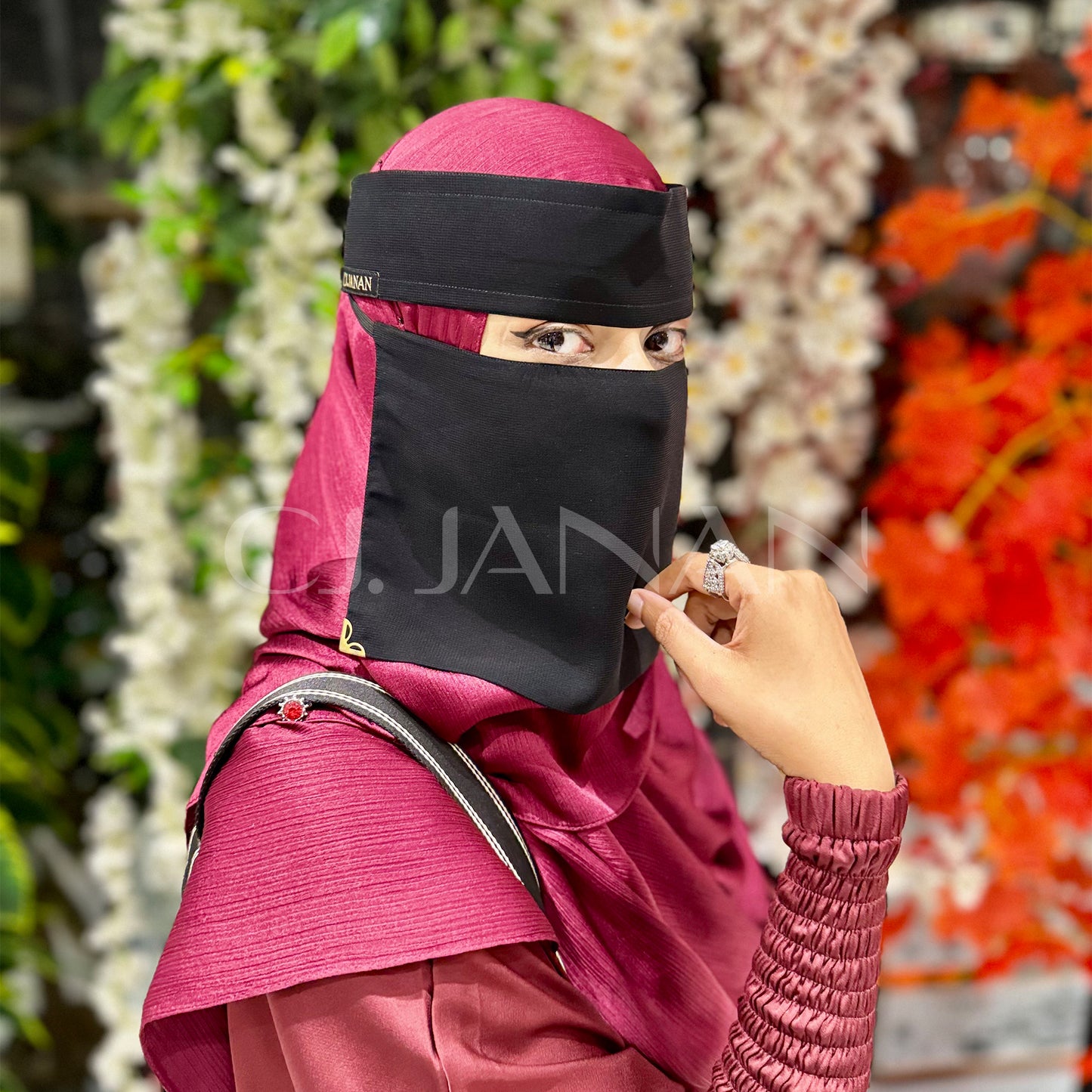 Original Saudi Niqab With 6 Sides Twinkle Clips